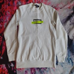 Diesel White Crewneck Sweater